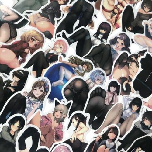 50/100PCS Anime Sexy Girls Beautiful Foot Stickers DIY Motorcycle Skateboard Laptop Guitar Suitcase Bike Sticker