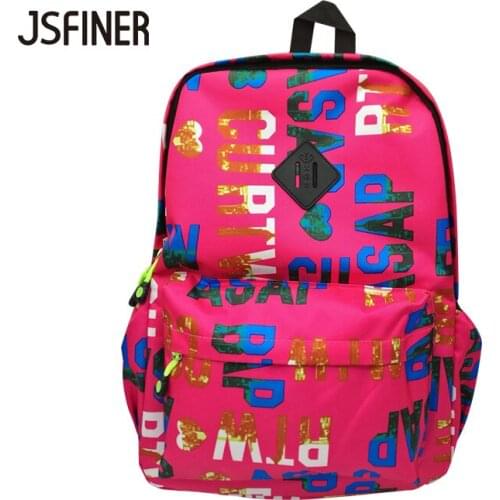 JSFINEI Brand Nylon Men/Women Backpack Casual for Teenager Boys School Bags Multifunction Large Capacity Travel Bags Male
