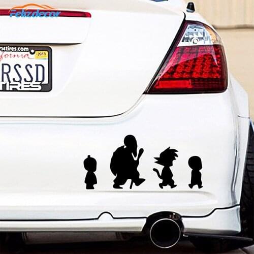 New Design Cartoons Theme Sticker Funny Black/Silver Car Stickers Auto Automobile Decals Rear Bumper Sticker Decoration C1068
