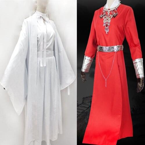 Tian Guan Ci Fu cosplay full set Xie Lian cos Hua Cheng cos Cosplay Costume Unisex Chinese Ancient Costume anime clothing