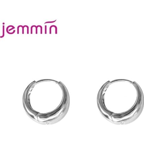 Simple Hoop Earrings 925 Silver Big Earrings Classic Fashion for Women&Men Earring Simple Jewelry Clip on Earrings