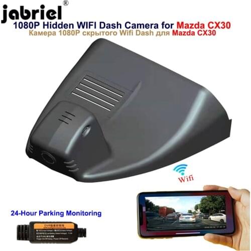 Jabriel 1080P Hidden Wifi Car dvr Dash camera dual lens rear camera for Mazda 3 axela cx30 2016 2017 2018 2019 2020 2021