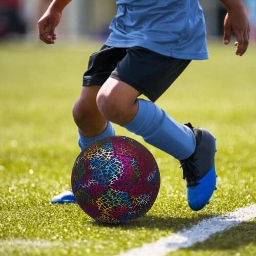 Reflective Football PU Luminescence Glow In The Dark Soccer Ball Light Up Soccer Size 4/Size 5 Children Adult Standard Football