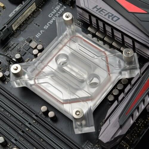 SYSCOOLING CPU Water Cooling Block C27 Colorful Light Effect Micro Water Cooler Channel Copper Bottom Plate Intel Computer Split