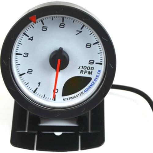 2.5" 60MM Tachometer RPM Gauge 9000RPM White Face With Logo