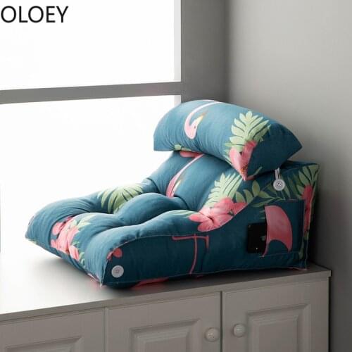 Triangle Sofa Cushion Ice Silk Waist Pillow Bed Office Rocking Chair Cushions Cloud Bed Bread Floor Pillow 3d Sitting Cotton Hot
