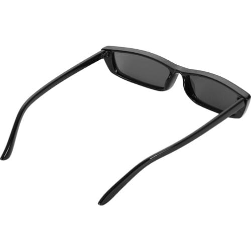 Vintage Rectangle Sunglasses Women Small Frame SunGlasses Retro Eyewear S17072 black frame black