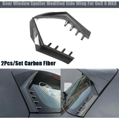 Carbon Fiber Rear Window Spoiler Modified Side Spoiler Wing Trim for Golf 8 Golf MK8 Tail Accessories Car Styling