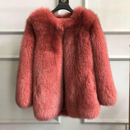 Fox Fur Coat Women Natural Fur Genuine Sheep leather Real Fur Long Coat Winter Jacket With Fur 2020 New high quality