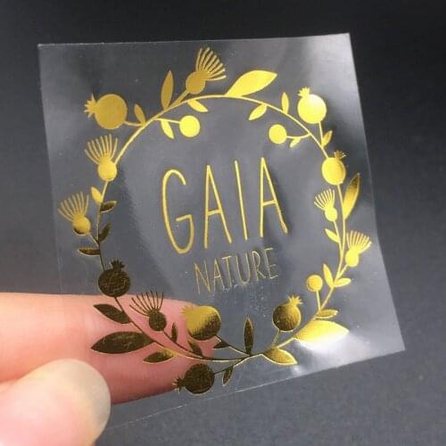 100pcs/Lot Gold Foil Custom Label Business Logo Person Gold Stickers Wedding Custom Stickers Golden For Packing Business Foil