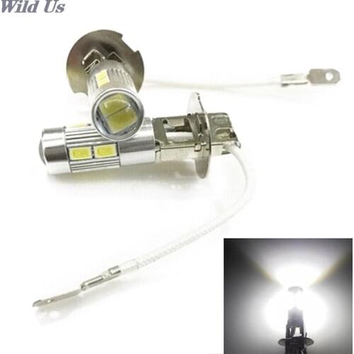 12V LED Bulb H3 10-SMD 5630 Headlight Kit High Beam Bulb Car Driving Fog Light White 1pc
