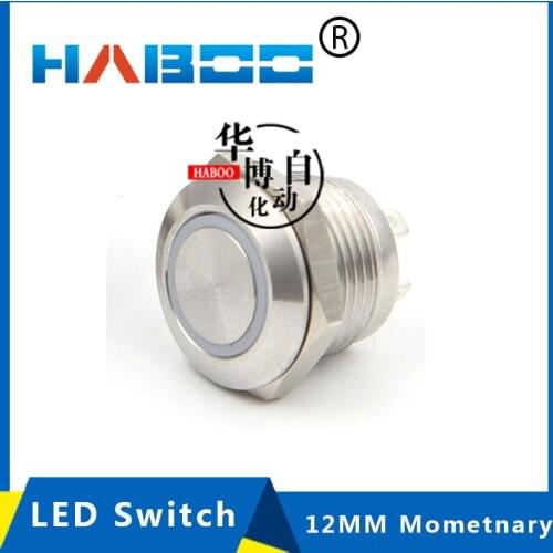 1pcs packing dia.12mm smart light switch momentary push button switch