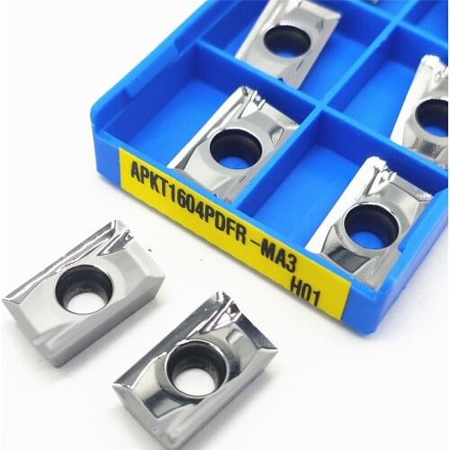 10PCS TurningTools Carbide Insert APKT1604PDER-MA3 H01 APKT1604 PDER ,CNC Lathe Tool, Suitable for Aluminum Processing