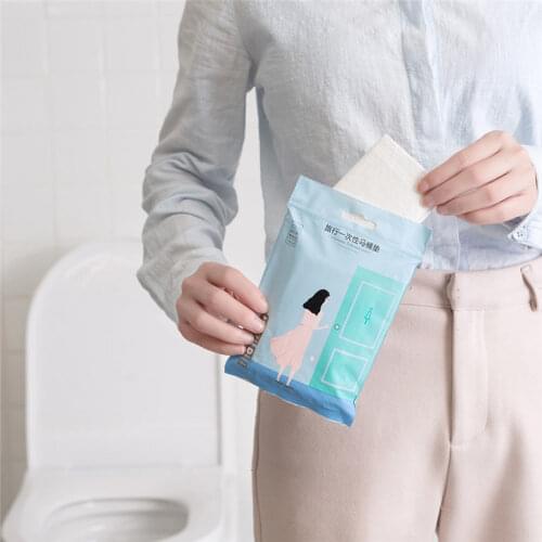 10Pcs Portable Pasteable Toilet Paper Pad Travel Camping Disposable Toilet Seat 100% Waterproof Cover Mat Bathroom Tool Set U3