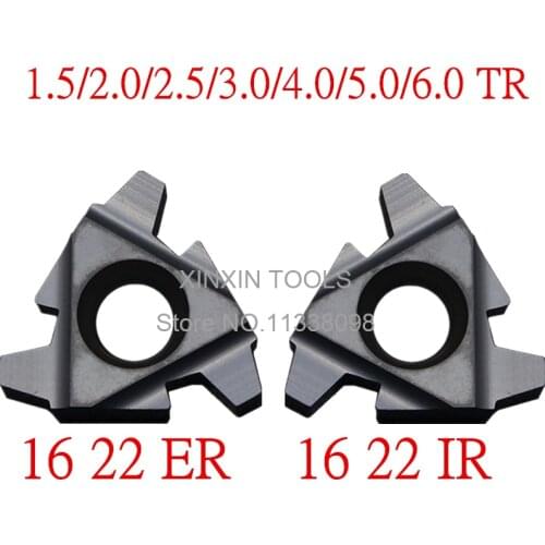 10PCS 16ER 16IR 22ER 22IR 1.5/2.0/2.5/3.0/4/5/6/4.0/5.0/6.0TR Trapezoidal carbide Thread inserts for Threaded Cutter Lathe Tool