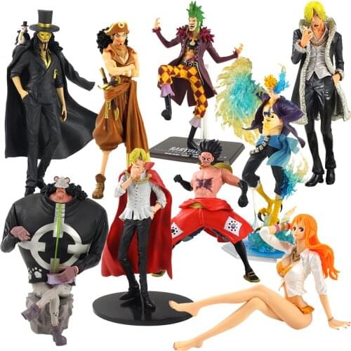 16-30cm One Piece Luffy Sanji Bartolomeo Marco Rob Rucchi Usopp Nami Kuma Sanji PVC Collection Model Figure Toys Dolls