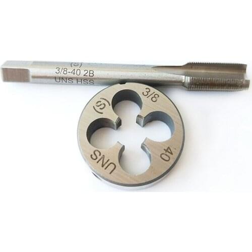 1PCS 3/8-40 Tap + 1PCS 3/8-40 Die Tap + Die UNS British US Made Right Hand