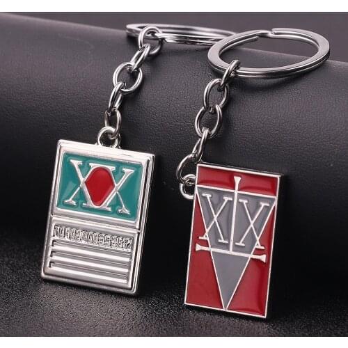 2 Styles Anime HUNTER x HUNTER Keychain GON FREECSS License Logo Pendants Key Chain Metal Car Keyring me Jewelry Christmas Gifts