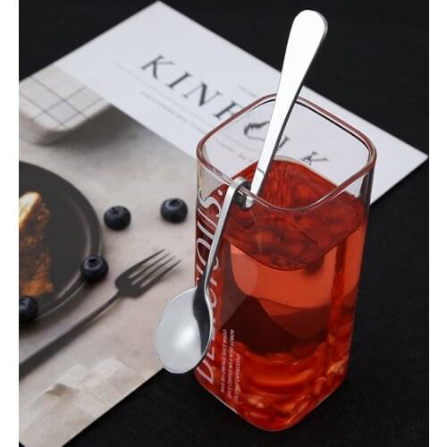 304 Stainless Steel Coffee Stirring Spoon Creative S-shaped Bending Spoon Teaspoon Hanging cup Honey Spoon Cutlery Set