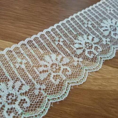 45mm Width shine Nylon lace 1 yard Thin lace DIY Handmade Crafts Black White Lace Fabric For Clothing Lace Ribbon