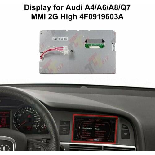 7" Display LQ070T5DR02 for Audi A4 A6 A8 Q7 MMI 2G High 4F0919603A BECKER BE9399