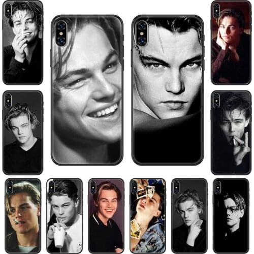Actor Leonardo DiCaprio Phone case For iphone 4 4s 5 5S SE 5C 6 6S 7 8 plus X XS XR 11 PRO MAX 2020 black tpu bumper art shell