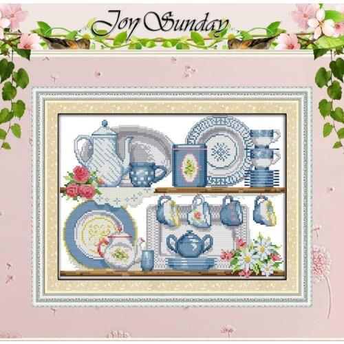 Porcelain patterns counted Cross Stitch 11CT 14CT Cross Stitch Set Wholesale DIY Cross-stitch Kit Embroidery Needlework