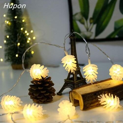 3m 20 LED pine cones Garland Christmas Lights Merry Christmas Tree Decorations for Home Holiday Party Patio Xmas Decor Ornaments