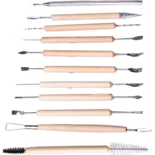 Clay sculpture pottery tools 11 pieces of laser silk knife soft pottery pottery sculpture tools