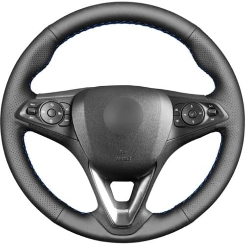 Artificial Leather Handsewing No-slip Car Steering Wheel Cover for Opel Astra K Corsa E Crossland X Insignia CT B Karl Zafira