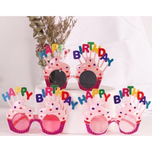 Birthday Party Sunglasses Funny Happy Birthday Glasses Tropical Fancy Dress Favors Fun Birthday Party Photo Booth Props Supply