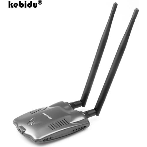 Kebidu long rang BT-N9100 USB Wifi Adapter Wireless Network Card for RTL8192FU High Power 3000mW Dual Antenna