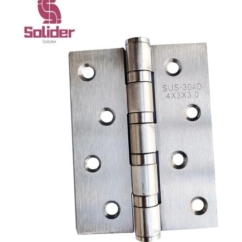 2Pcs 4*3*3 Inch Stainless Steel Mute Flat Hinge Loose-leaf Cabinet Doors Windows Wooden Furniture Hinge