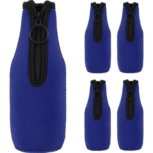 Beer Bottle Cooler Sleeves with Zipper for Party,Beer Holder Collapsible Insulated Bottle Cover for 330Ml Bottles