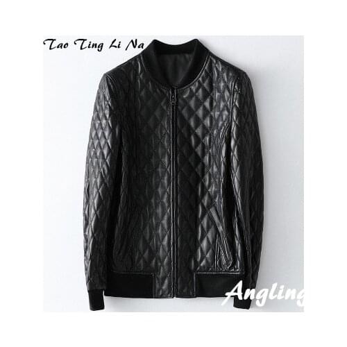 Top brand Spring 2020 Women Genuine Real Sheep Leather Jacket H64 high quality