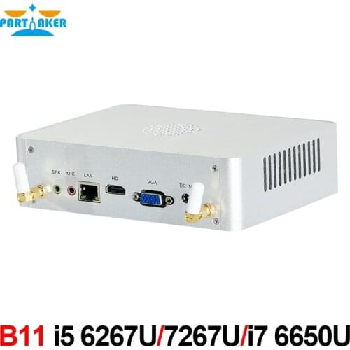 Barebone Mini PC Windows 10 Intel Core i7 6650U i5 7267U i5 6267U Dual Core Iris Graphics 540 Mini Desktop PC HDMI VGA Wifi