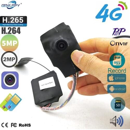 Geniuspy 5MP 2MP 3G 4G LTE IP Wireless Cctv Security Camera Module With Sim Card Wireless Audio SD Card Slot12V Power