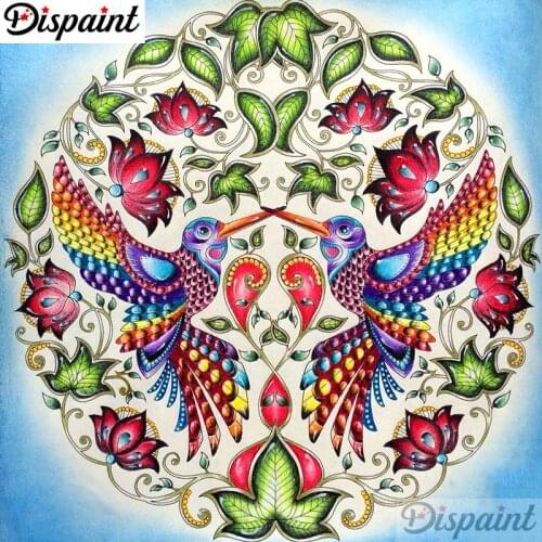 Dispaint Full Square/Round Drill 5D DIY Diamond Painting "Birds and flowers" Embroidery Cross Stitch 3D Home Decor Gift A10172
