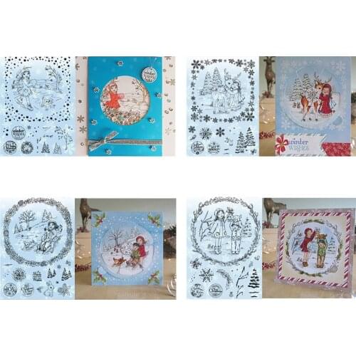 New Winter Series People Animal Plant Greetings Transparent Clear Silicone Stamp/Seal For DIY Scrapbooking Decor Cards New 2020