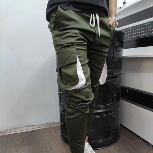 2021 New Four Seasons Fashion Men Jogging Cargo Long Pants Crossfit Black Trousers Slim Fit Pants Sweatpants Pencil Jogger Casua
