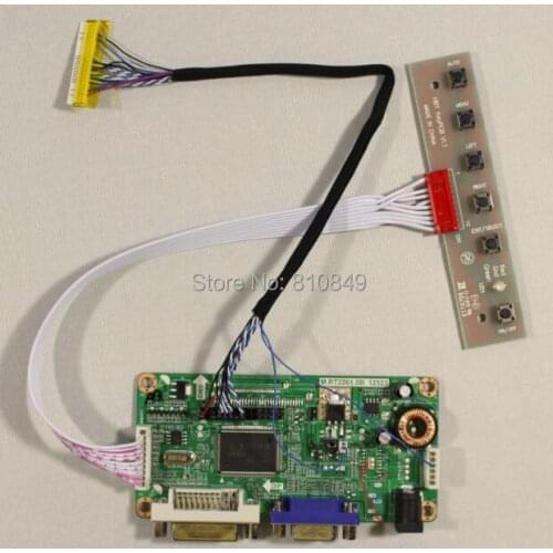 DVI+VGA LCD controller board work for 12.1inch HSD121PHW1 1366*768 lcd panel