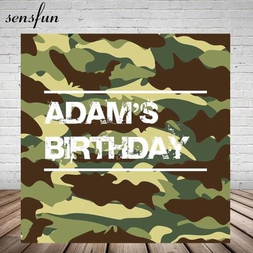 Sensfun Popular Camouflage Backgrounds For Photo Studio Birthday Party Photography Backdrop Wall Hanging