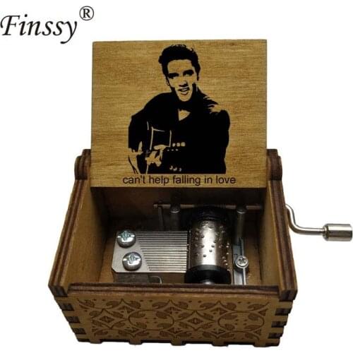 Hand Craft Can't Help Falling In Love Music Box Wooden Caja de musica music fans new year Christmas girlfriend wife Gifts