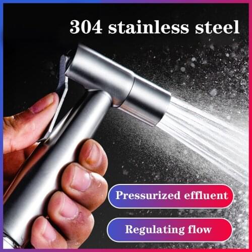 Stainless Steel Toilet Hand Held Bidet Faucet Sprayer Bidet Set Sprayer Gun Toilet Spray For Bathroom Self Cleaning Shower Head
