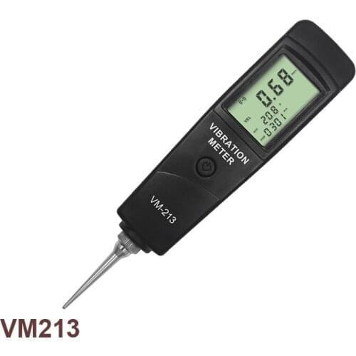 VM-213 Vibration Meter Pen Type Wide Frequency Rrange (10Hz~10kHz) 0.01-300mm/s True RMS Vibration Measuring Instrument VM213