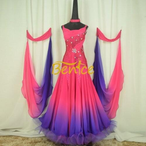 Free Shipping Competition Ballroom Dress for wome Modern Standard Tango Waltz Latin Dance Skirts Ballroom Dance Dress Long Swing