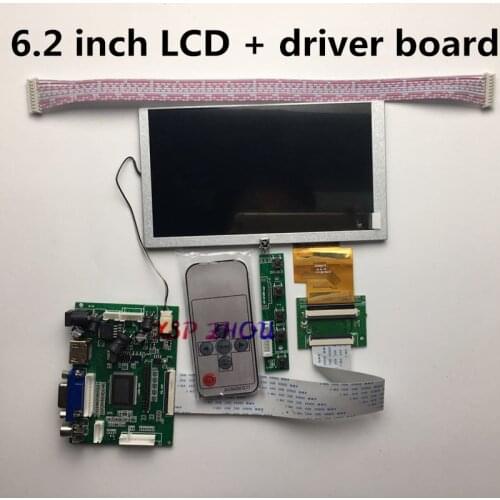 6.2 inch LCD screen CLAA062LA02 CW Touch screen with HDMI VGA 2AV 50 PIN Driver Board TTL LVDS Controller Board