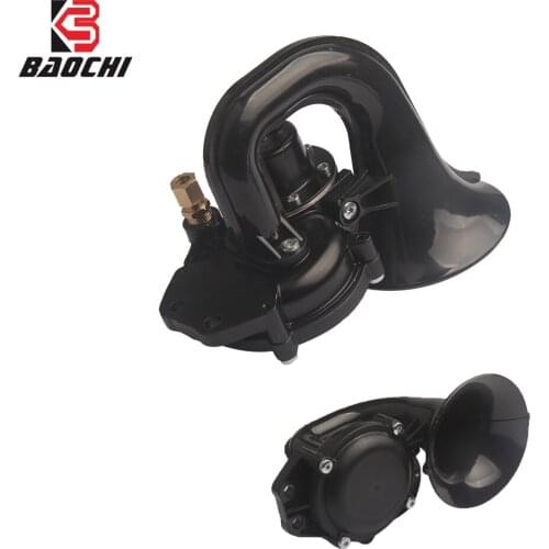 Loud Air Horn Truck 120DB 12V 24V Universal Electric Snail Air Horn Trumpet For Bus Van Train Modified Car Honrs