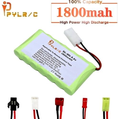 8.4v Rechargeable Battery For Rc toys Cars Tanks Robots Gun Boat With Tamiya Plug NiMH Battery AA 8.4v 1800mAh Battery Pack 1Pcs