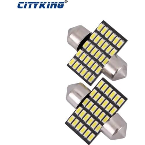 100pcs White light C5W led festoon 29MM led 3014 30smd car Interior Festoon led car dome light LED reading light